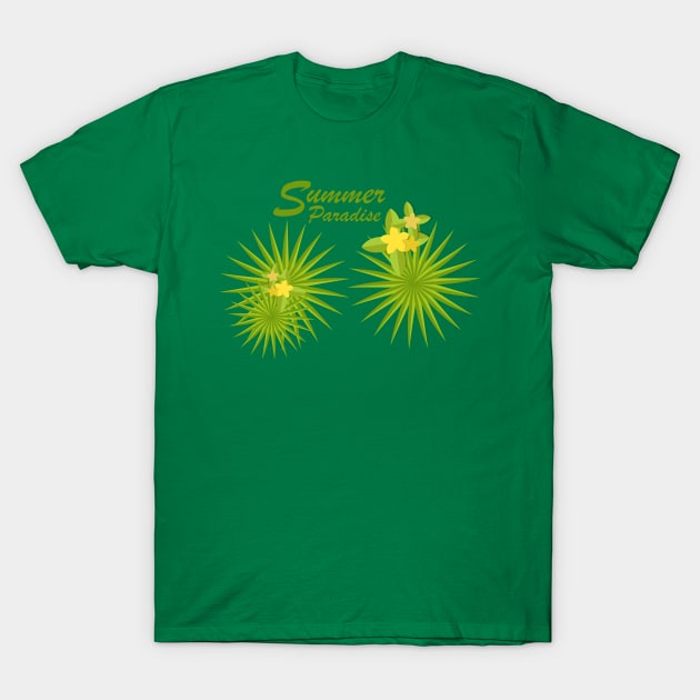 Summer Leaf Paradise T-Shirt by aroramountain